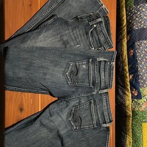 Silver Jeans Tuesday Slim Boot Dark Blue Denim 26x33